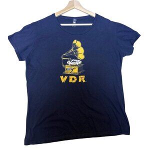 Voodoo Doughnuts Recording Women's XL Cotton Anvil‎ Black T-Shirt VDR Graphic